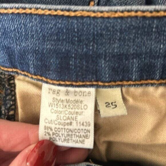 rag & bone Blue Skinny Jeans - Picture 3 of 5